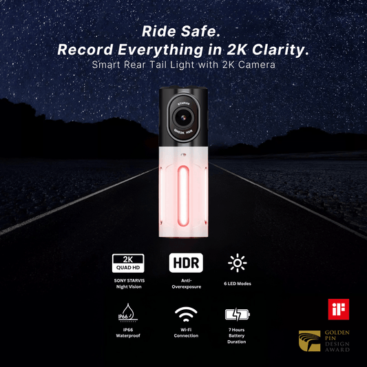 Smart Rear Bike Camera - LX2 Light - PWR CYCLE CO.